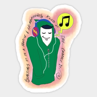 Hoodie & Headphones Sticker